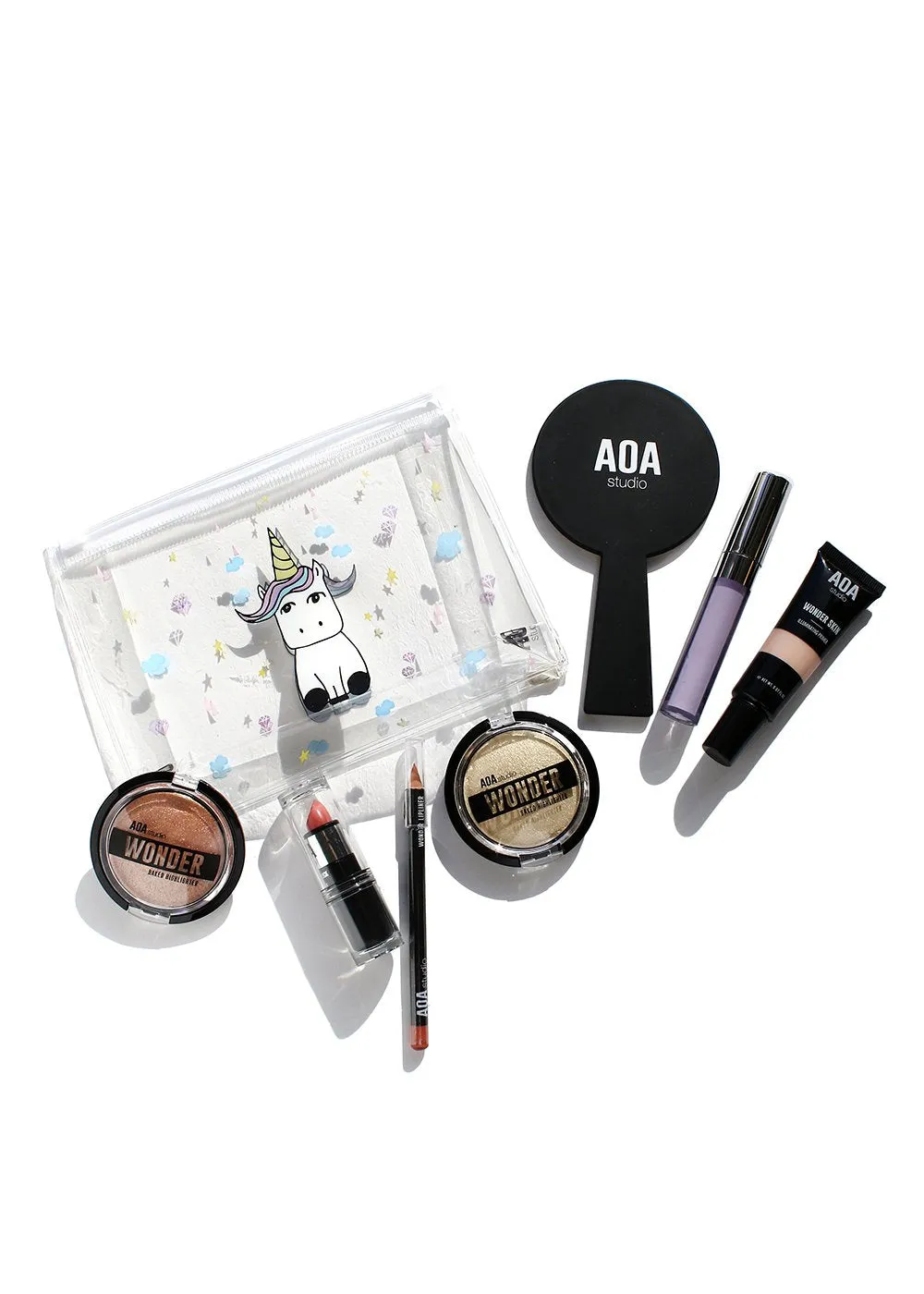 AOA Clear Makeup Pouch - Unicorn