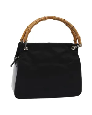 Bamboo Handle Nylon Hand Bag