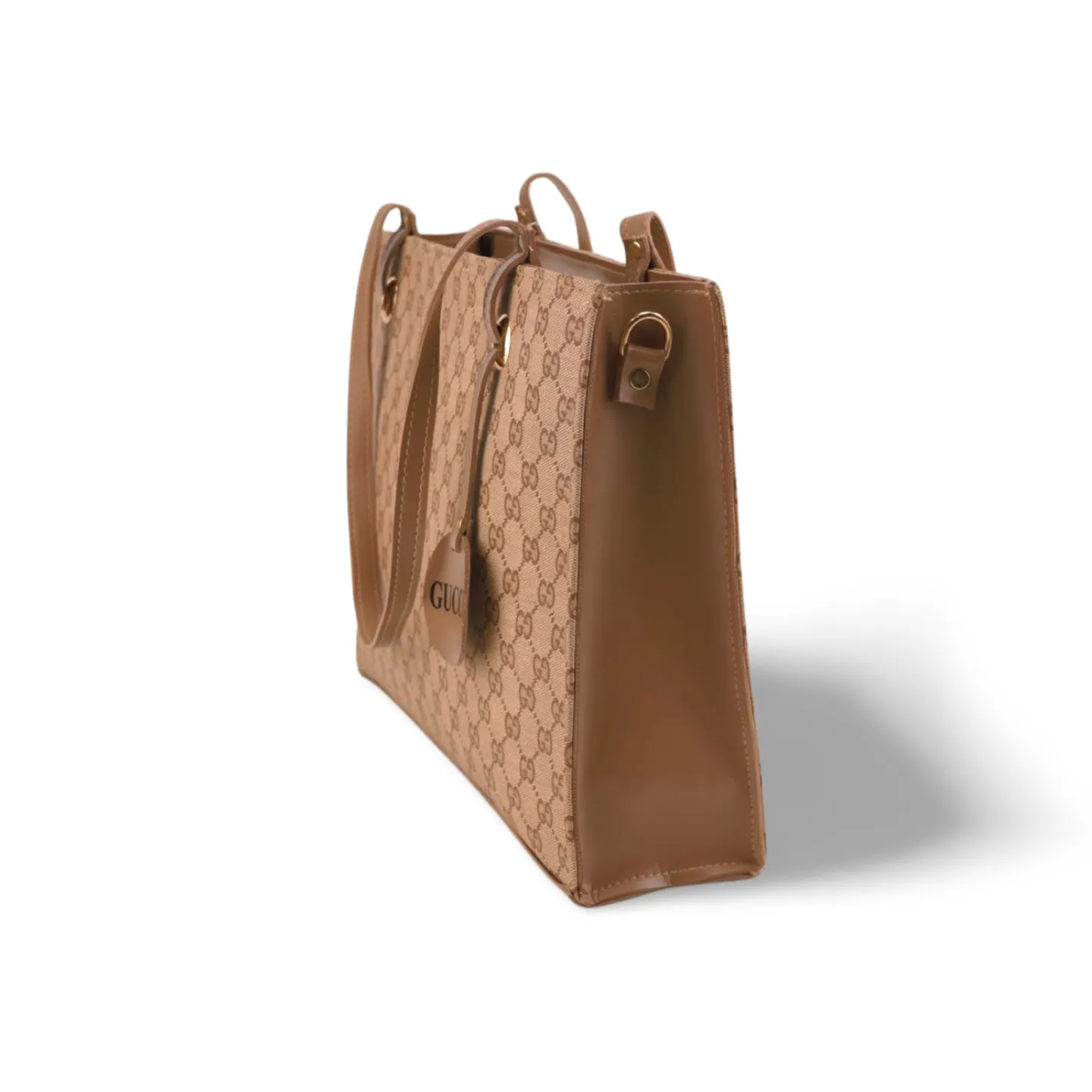 Beautiful Supreme Canvas Tote Bag and Clutch Set with Interlocking G Hardware (2PCS)