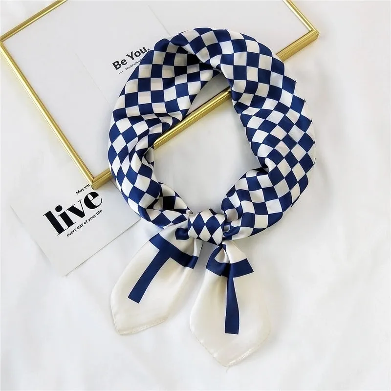 Clashing Color Floral Pringting Silk Square Scarf Wholesale