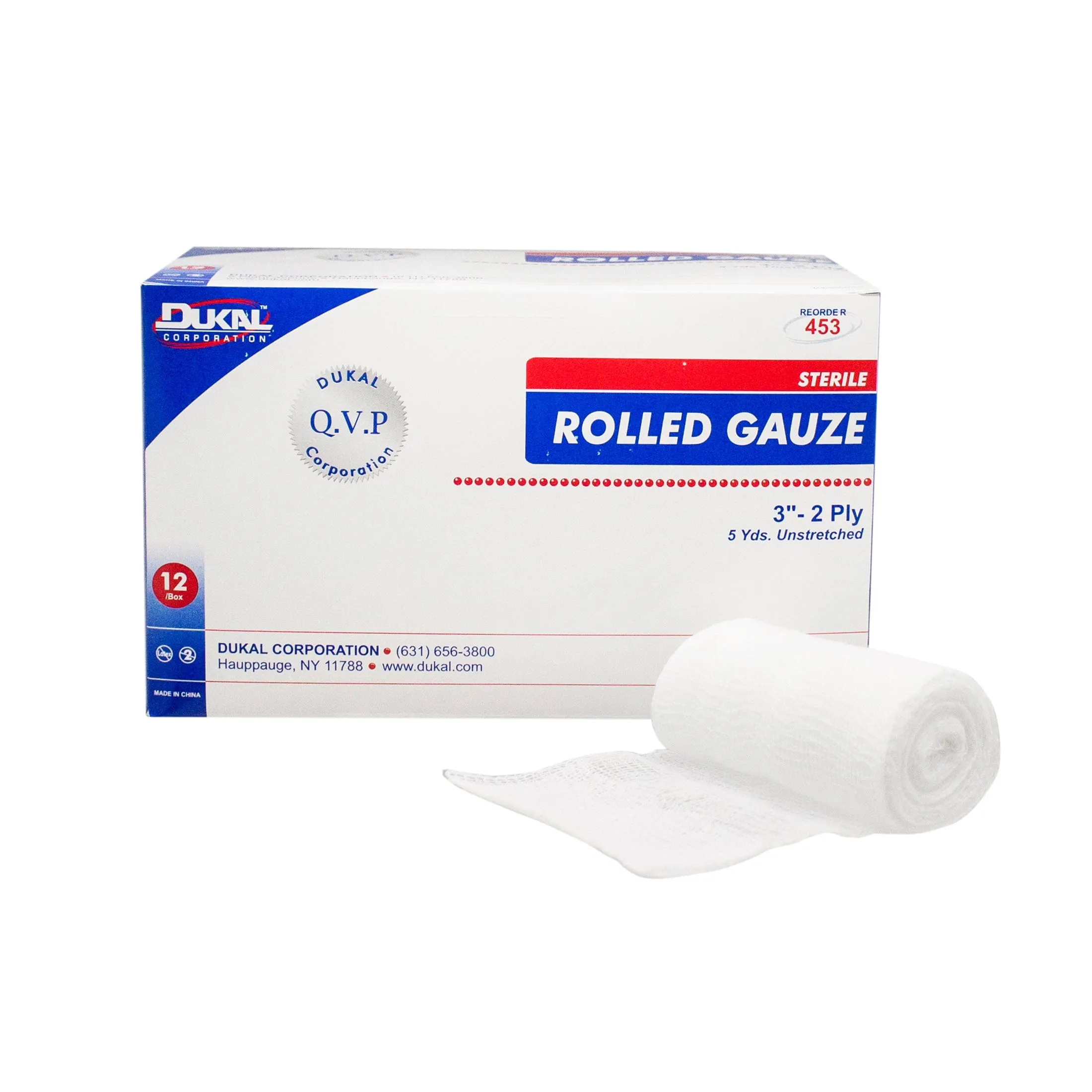 Dukal Rolled Gauze, 2 Ply