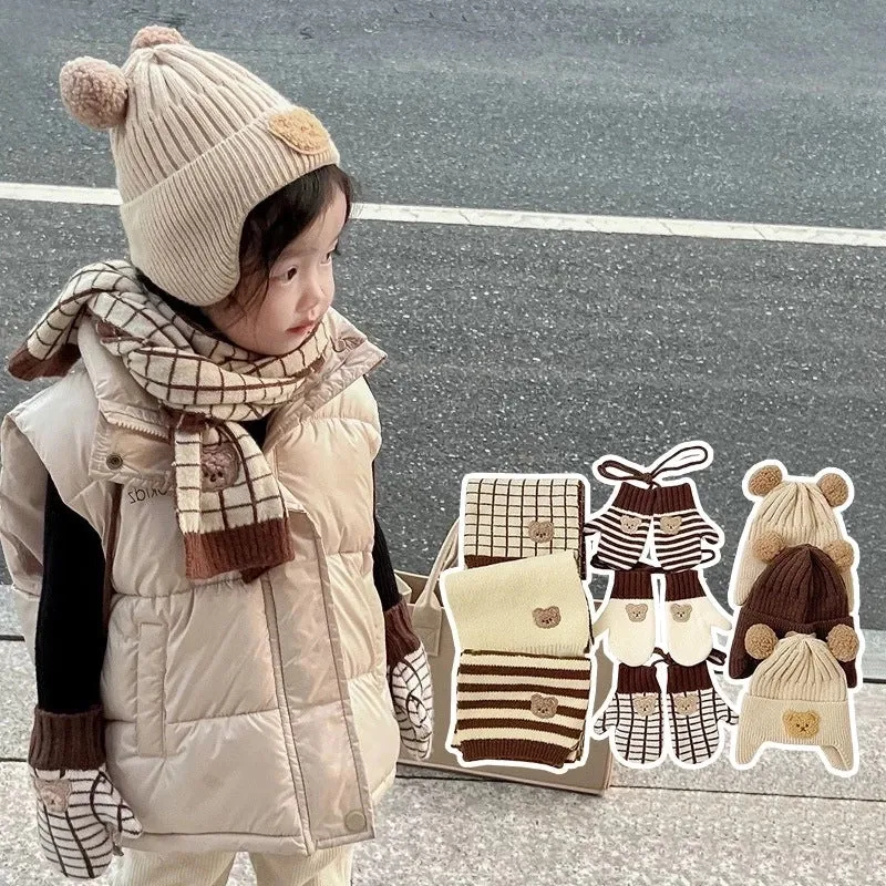 Kid's Cute Bear Scarf 1 Piece