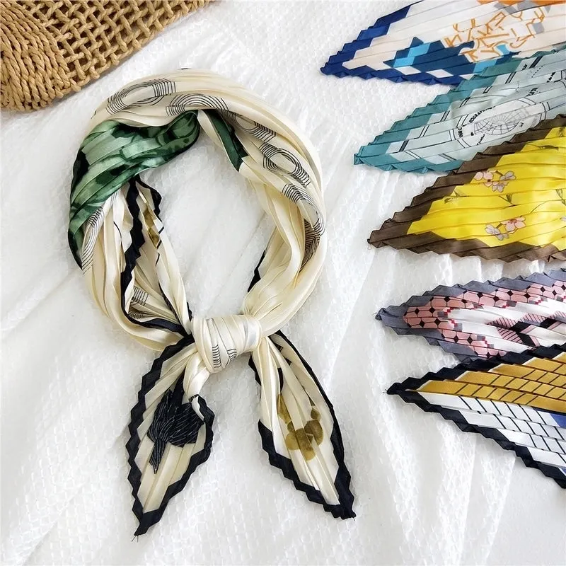 Korean Thin Silk Small Square Scarf
