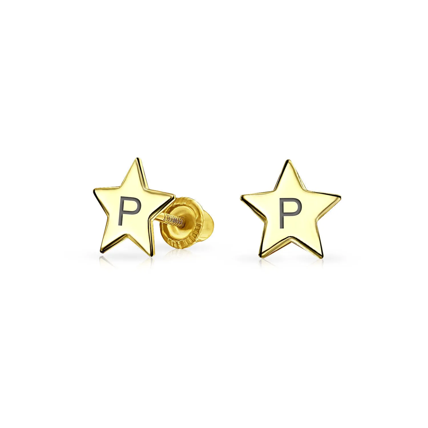 Minimalist 14K Gold Star Stud Earrings for Helix, Cartilage, and Lobe Piercing
