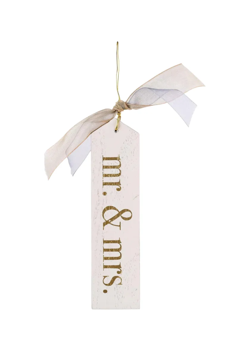Mr. & Mrs. Wood Ornament