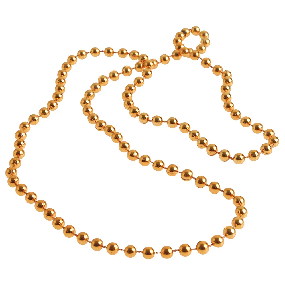 Orange Metallic Bead Necklaces (12 Per Package)