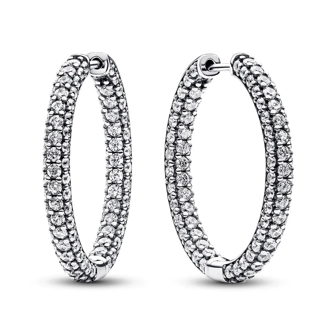 Pandora Timeless Single-row Pavé Hoop Earrings