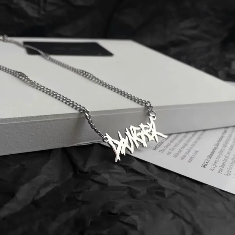 "Retro Letters" Necklaces