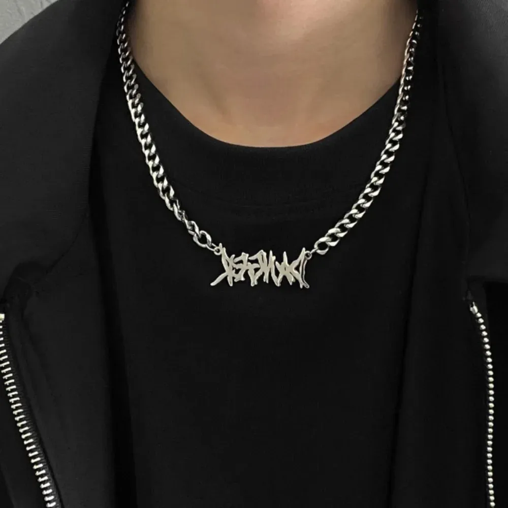 "Retro Letters" Necklaces