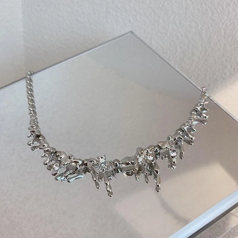 Stellar Obsidian Lava Drop and Star Shape Necklaces